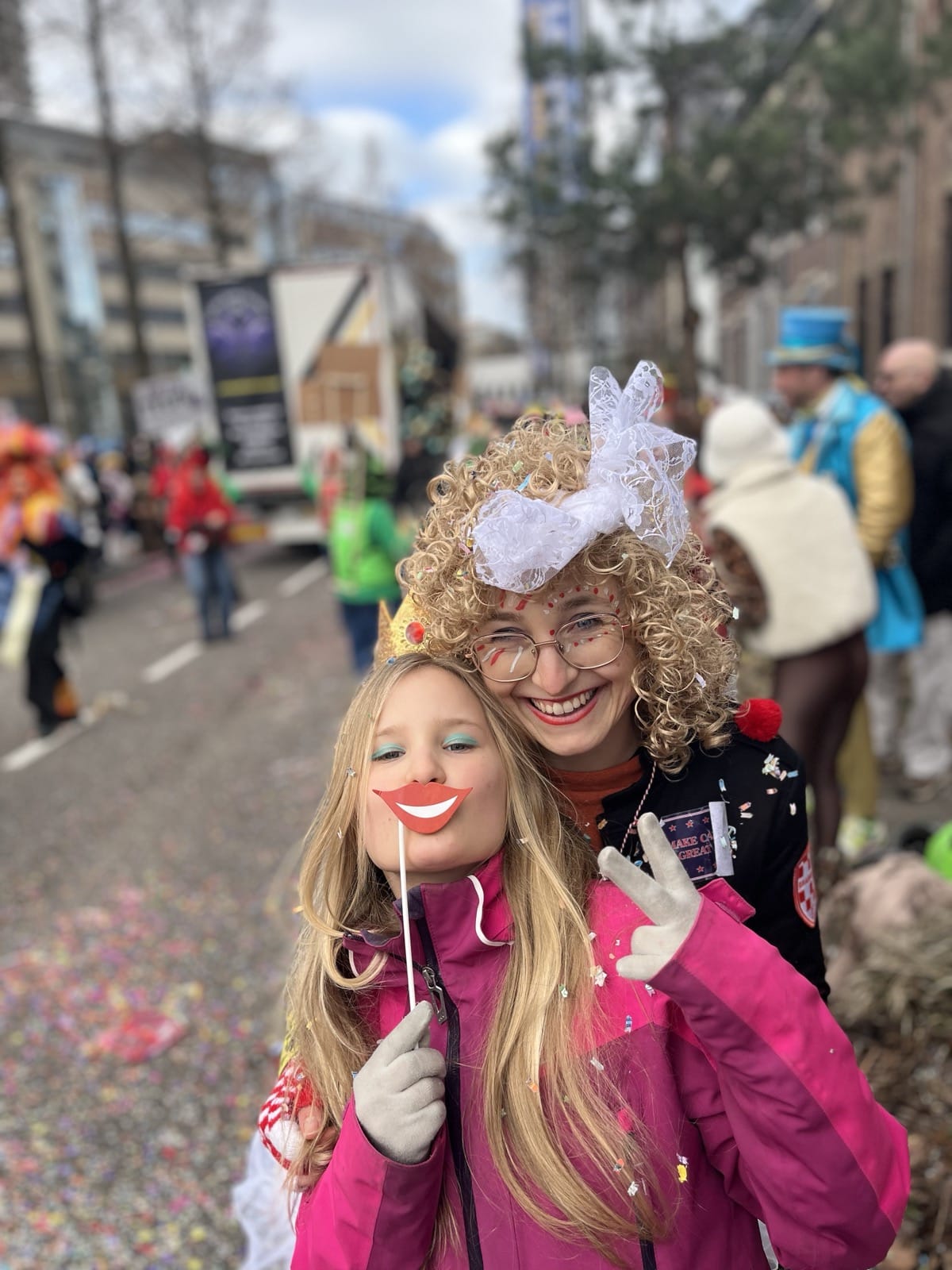 Met onze jongste tijdens de Carnavalsoptocht in 2026